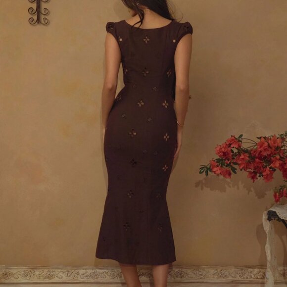 Mirror palais Maria Dress in Chocolat- Size S - Picture 4 of 8